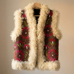 Load image into Gallery viewer, Layla Heritage Gilet – Cream White Fur Trim