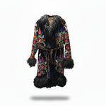 Load image into Gallery viewer, Sina-e-Zulmat Heavy-Duty Suede Coat with Black Fur