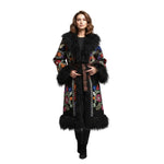 Load image into Gallery viewer, Sina-e-Zulmat Heavy-Duty Suede Coat with Black Fur
