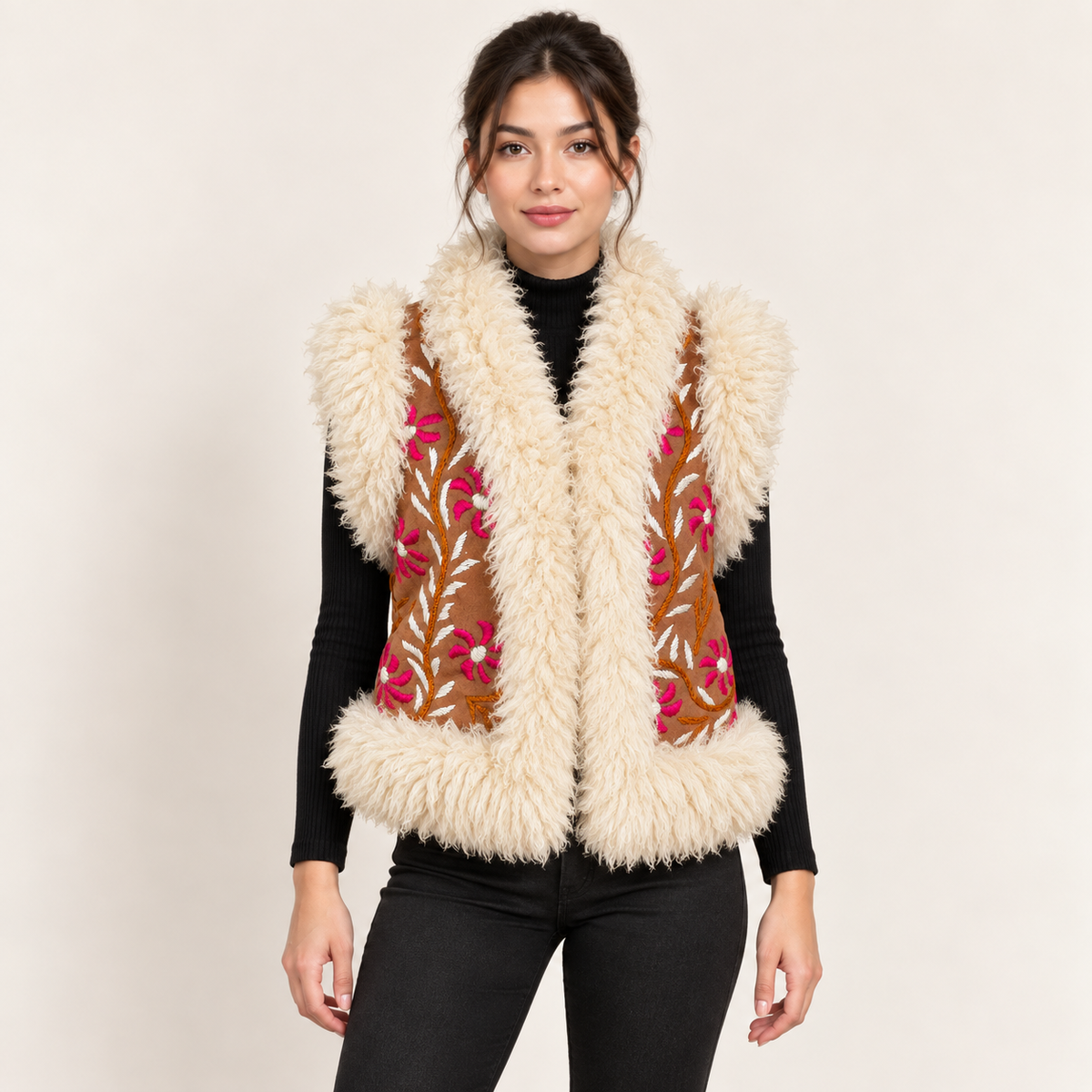 The Darya Suzani Shearling Vest