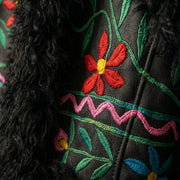 Sitara Heritage Gilet – Midnight Black Fur Trim