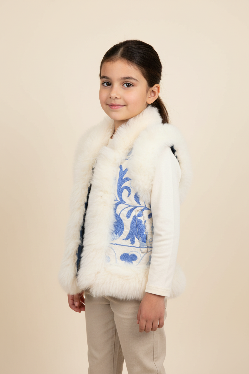 Bluebell Junior Gilet on a 6–7-year-old girl