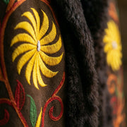 Marjan Heritage Gilet – Midnight Black Fur Trim