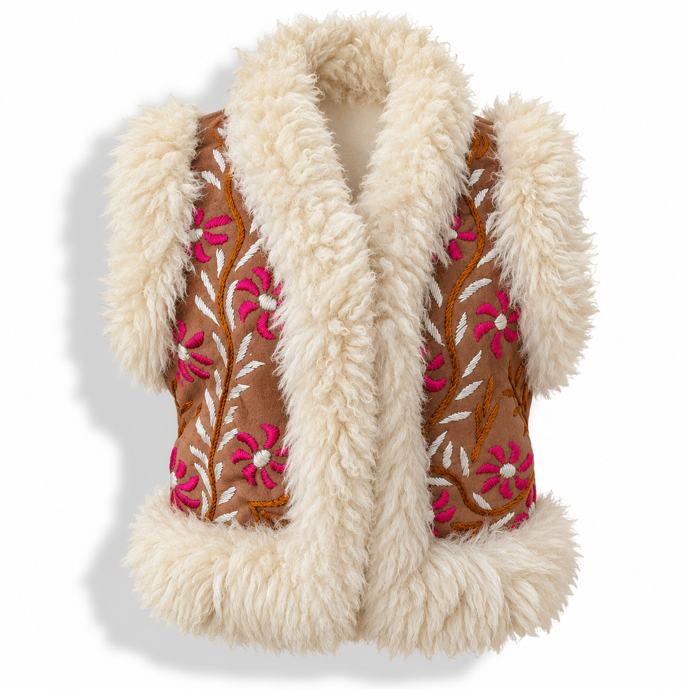 The Darya Suzani Shearling Vest