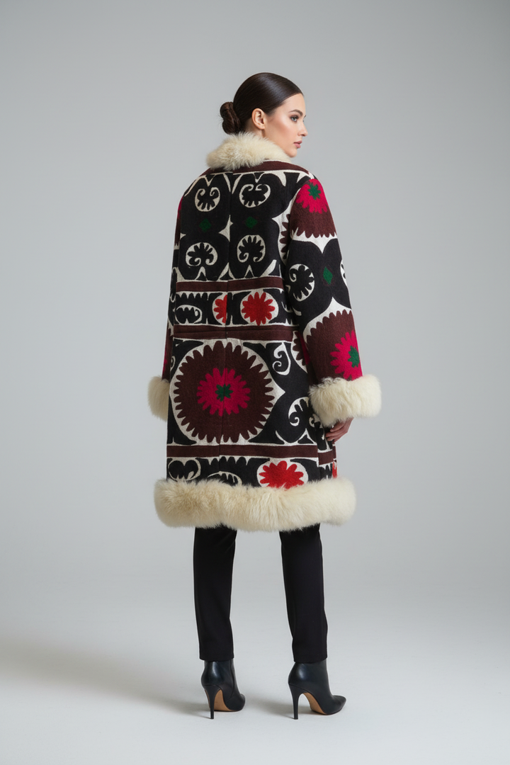 The Mina Sovereign Coat — On Model